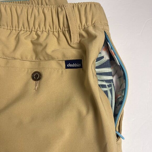 Chubbies Everywear Performance Pants Mens Large Brown Stretch Elastic Waist - Picture 7 of 16